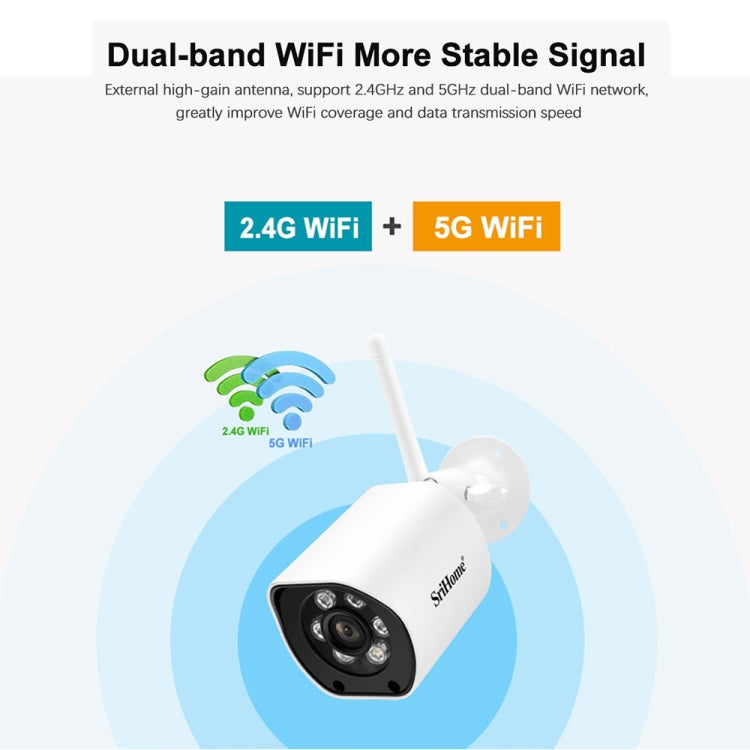 SriHome SH034C 4.0MP AI Humanoid Tracking WiFi Outdoor Surveillance Camera SriHome SH034C 4.0MP AI Humanoid Tracking WiFi Outdoor Surveillance Camera